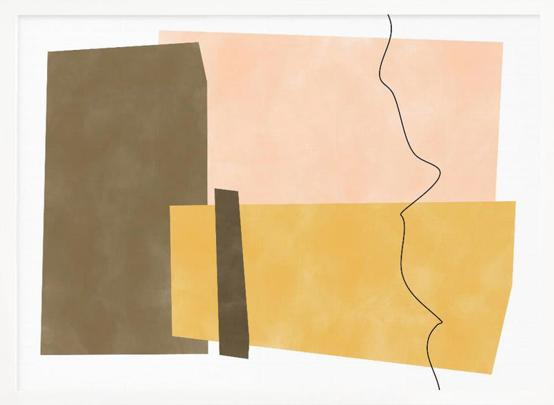 Geometric Shapes In Earthy Tones - Stretched Canvas, Poster or Fine Art Print I Heart Wall Art