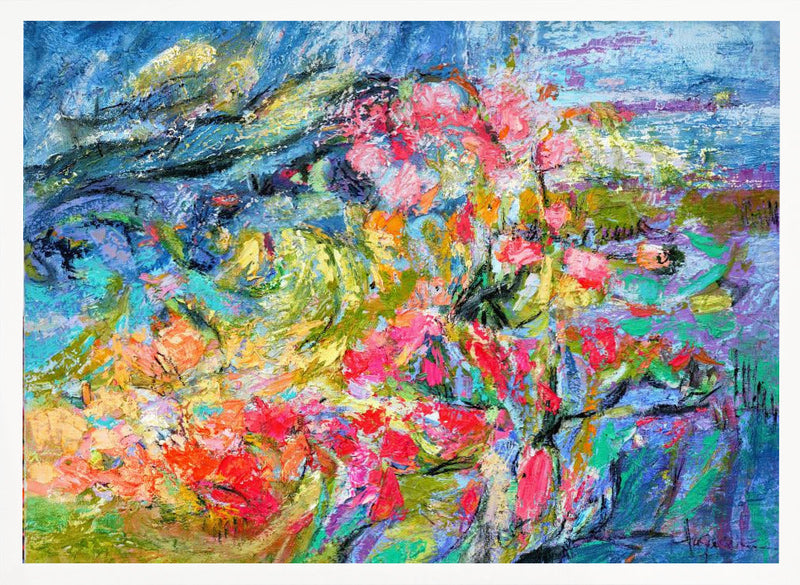 Expressionist Colorful Abstract - Stretched Canvas, Poster or Fine Art Print I Heart Wall Art