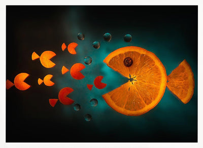 Orange fish - Stretched Canvas, Poster or Fine Art Print I Heart Wall Art