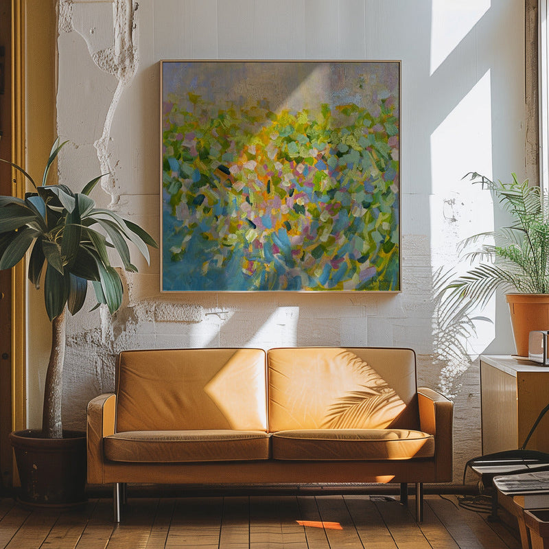 Colorful Reflections - Square Stretched Canvas, Poster or Fine Art Print I Heart Wall Art