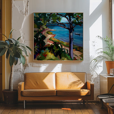 Beach - Square Stretched Canvas, Poster or Fine Art Print I Heart Wall Art