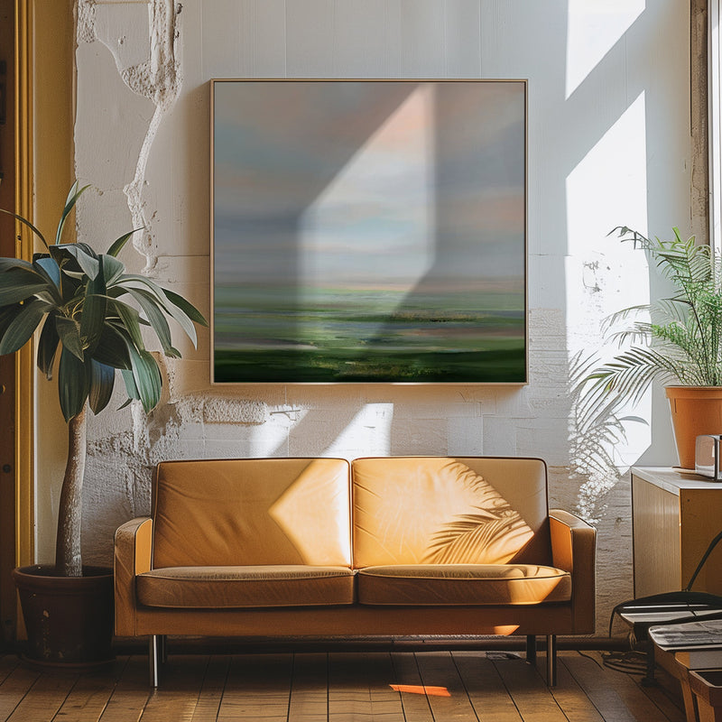 Evening Glow - Square Stretched Canvas, Poster or Fine Art Print I Heart Wall Art