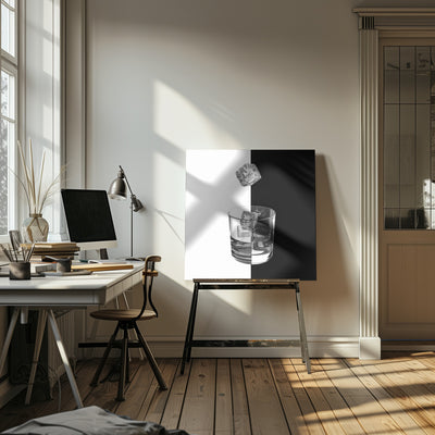 Ice and Wine - Square Stretched Canvas, Poster or Fine Art Print I Heart Wall Art