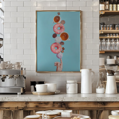 Weekend donuts - Stretched Canvas, Poster or Fine Art Print I Heart Wall Art