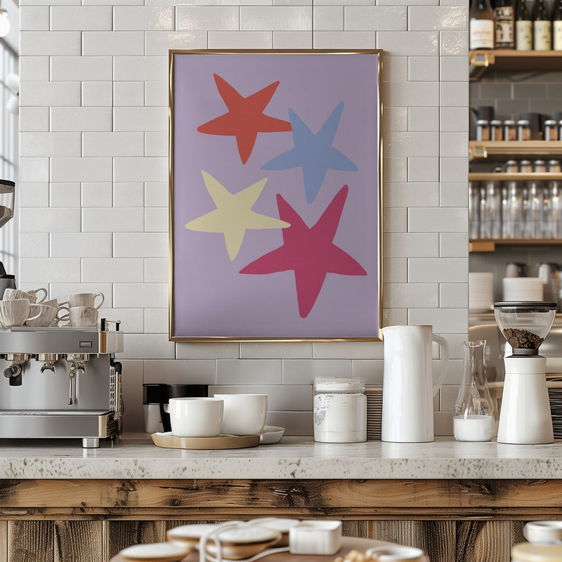 Four Stars 01 - Stretched Canvas, Poster or Fine Art Print I Heart Wall Art