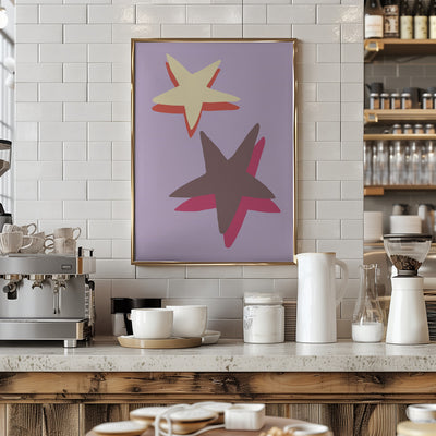 Lilac Star - Stretched Canvas, Poster or Fine Art Print I Heart Wall Art