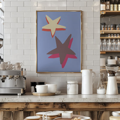 Blue Star - Stretched Canvas, Poster or Fine Art Print I Heart Wall Art