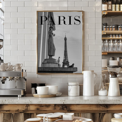 Paris Text 5 - Stretched Canvas, Poster or Fine Art Print I Heart Wall Art