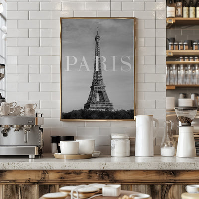 Paris Text 2 - Stretched Canvas, Poster or Fine Art Print I Heart Wall Art