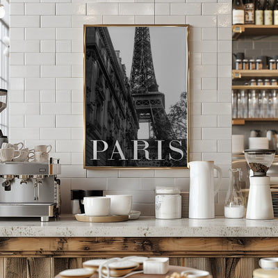 Paris Text 1 - Stretched Canvas, Poster or Fine Art Print I Heart Wall Art