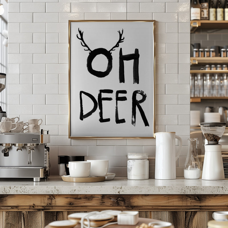 Oh Deer - Stretched Canvas, Poster or Fine Art Print I Heart Wall Art