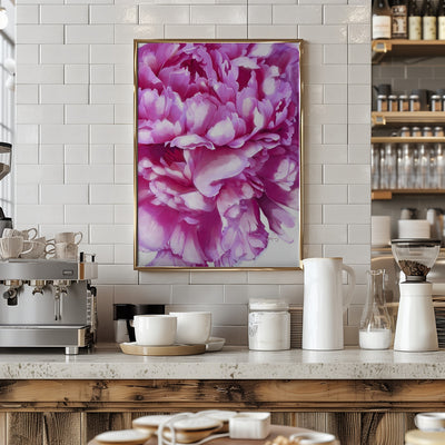 Pink Peony - Stretched Canvas, Poster or Fine Art Print I Heart Wall Art