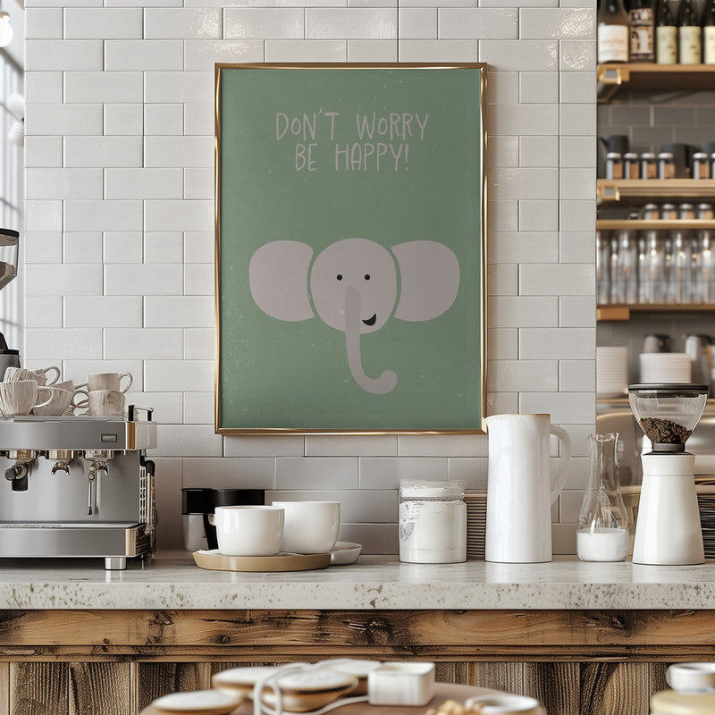 Elephant nursery print - Stretched Canvas, Poster or Fine Art Print I Heart Wall Art