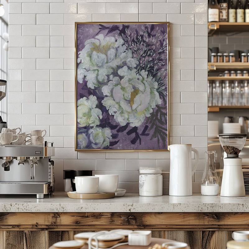 Eliany painterly bouquet - Stretched Canvas, Poster or Fine Art Print I Heart Wall Art