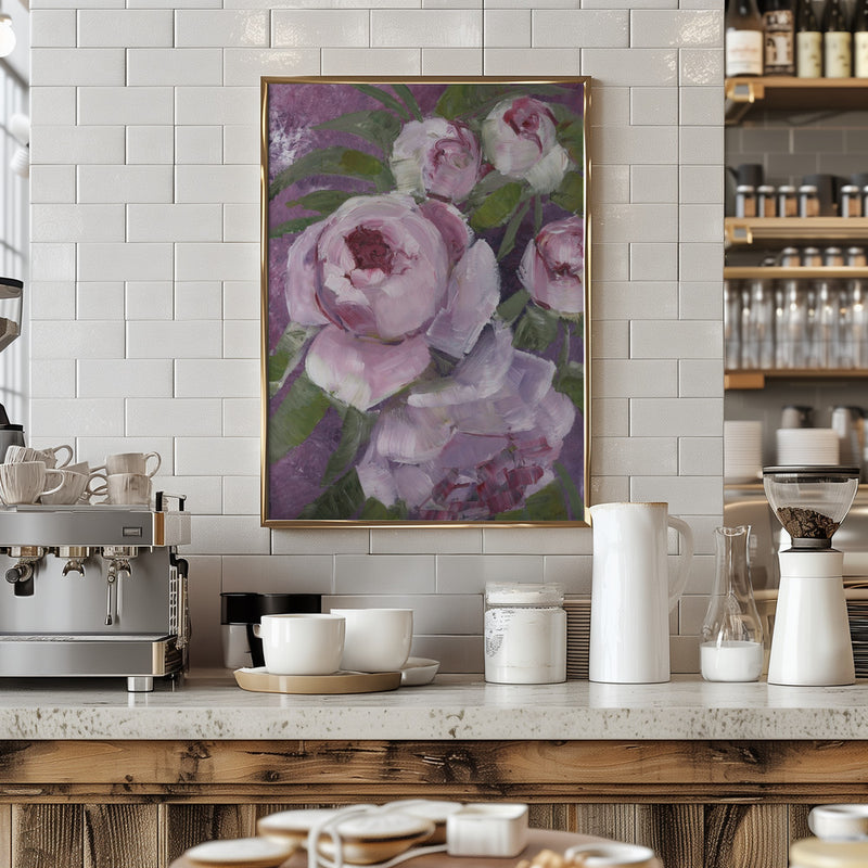 Rylee painterly roses - Stretched Canvas, Poster or Fine Art Print I Heart Wall Art