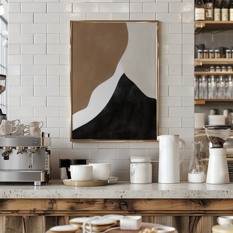 Abstract Beige and Brown Art - Stretched Canvas, Poster or Fine Art Print I Heart Wall Art