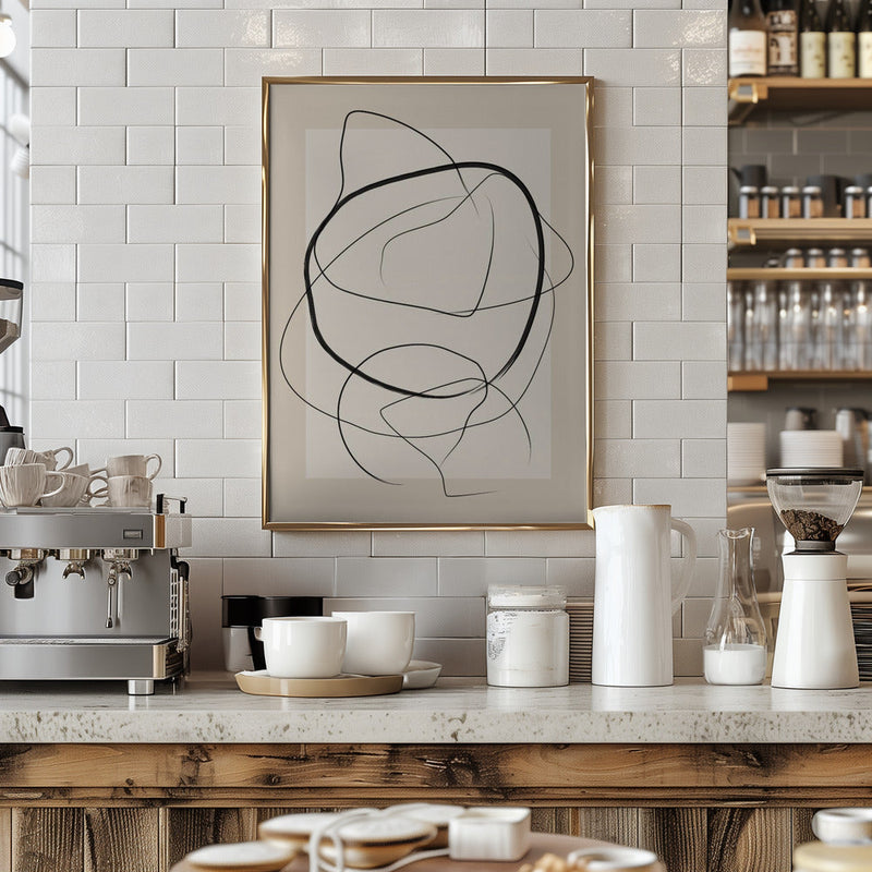 Soft Abstract Lines Art - Stretched Canvas, Poster or Fine Art Print I Heart Wall Art