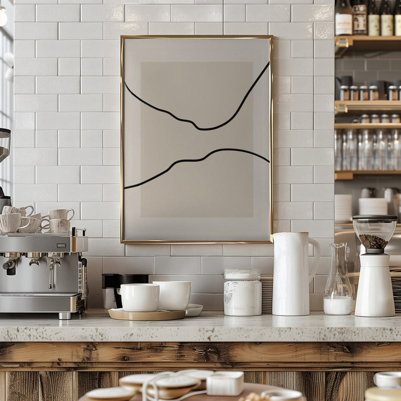 Soft Abstract Lines Art - Stretched Canvas, Poster or Fine Art Print I Heart Wall Art