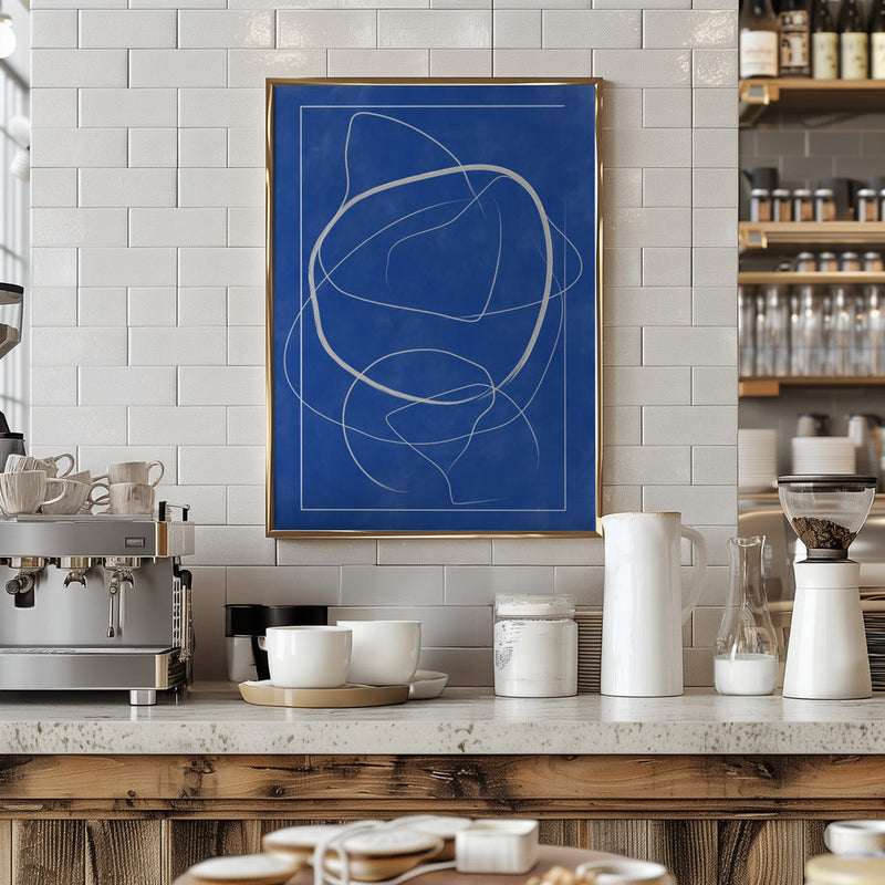 Whirling Azure Paths - Stretched Canvas, Poster or Fine Art Print I Heart Wall Art