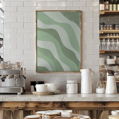 Verdant Waves - Stretched Canvas, Poster or Fine Art Print I Heart Wall Art