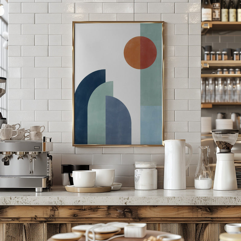 Geometric Shapes With A Minimalist Design - Stretched Canvas, Poster or Fine Art Print I Heart Wall Art
