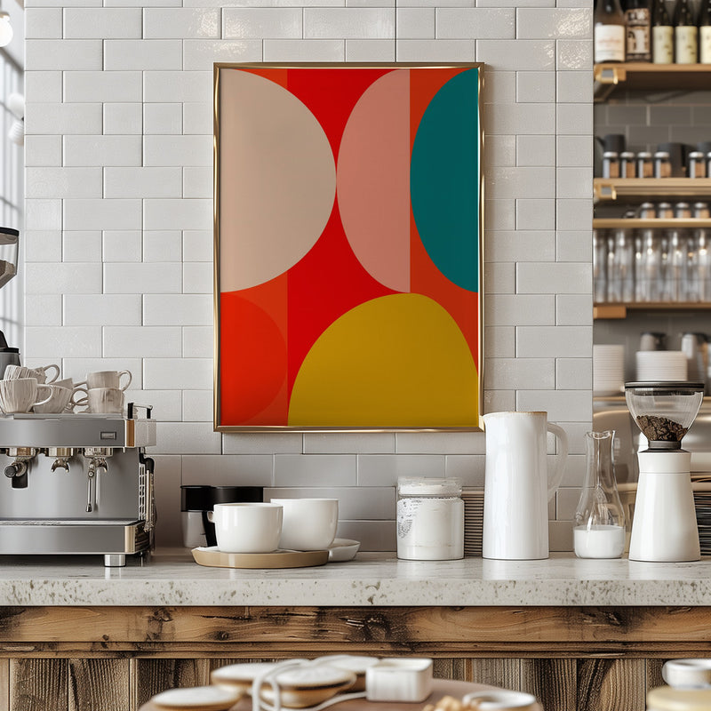 Mid Century Pastel 13 - Stretched Canvas, Poster or Fine Art Print I Heart Wall Art