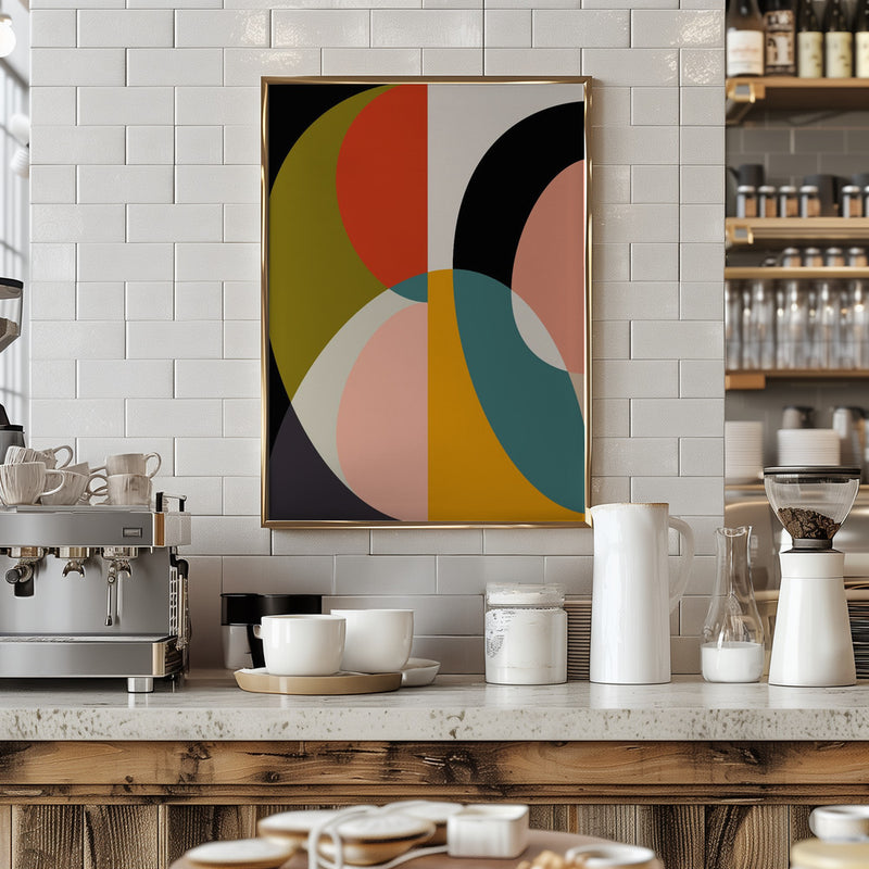 Mid Century Pastel 11 - Stretched Canvas, Poster or Fine Art Print I Heart Wall Art