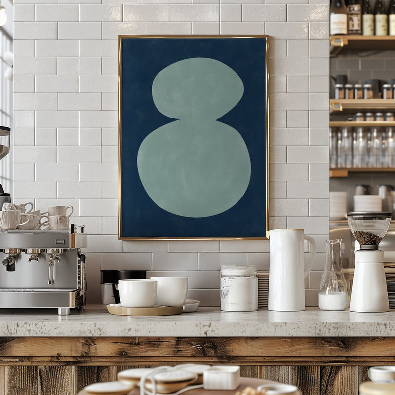 Mint Silhouette - Stretched Canvas, Poster or Fine Art Print I Heart Wall Art