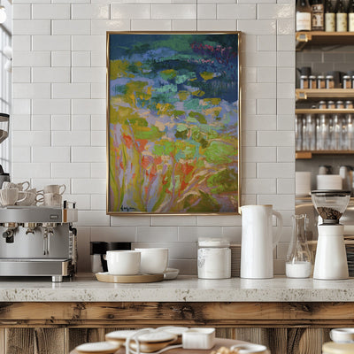 Vibrant Water Lilies - Stretched Canvas, Poster or Fine Art Print I Heart Wall Art