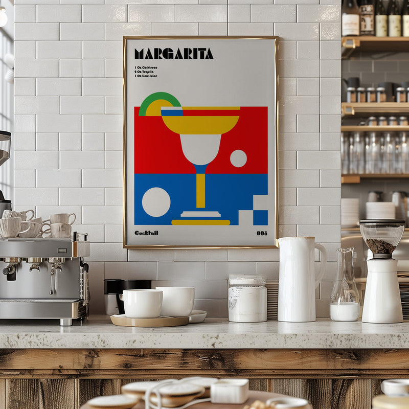 Margarita Bauhaus Cocktail - Stretched Canvas, Poster or Fine Art Print I Heart Wall Art