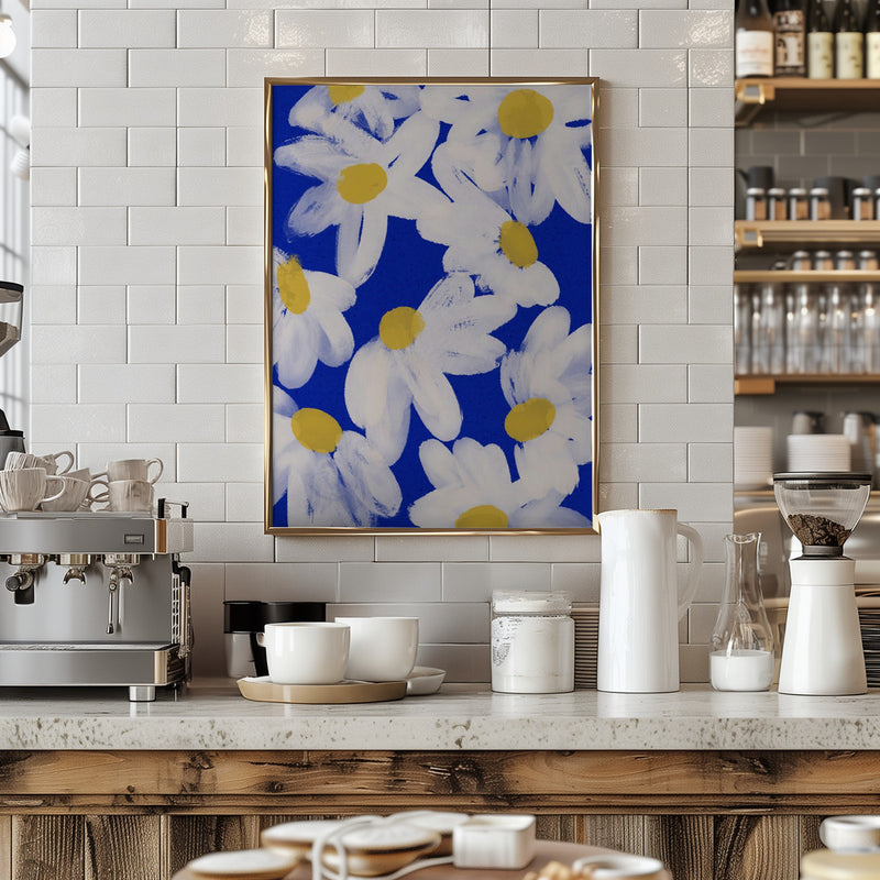 Floating Daisies - Stretched Canvas, Poster or Fine Art Print I Heart Wall Art