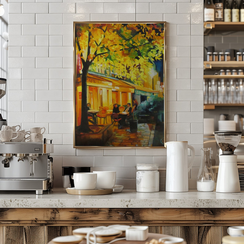 Coner Cafe - Stretched Canvas, Poster or Fine Art Print I Heart Wall Art