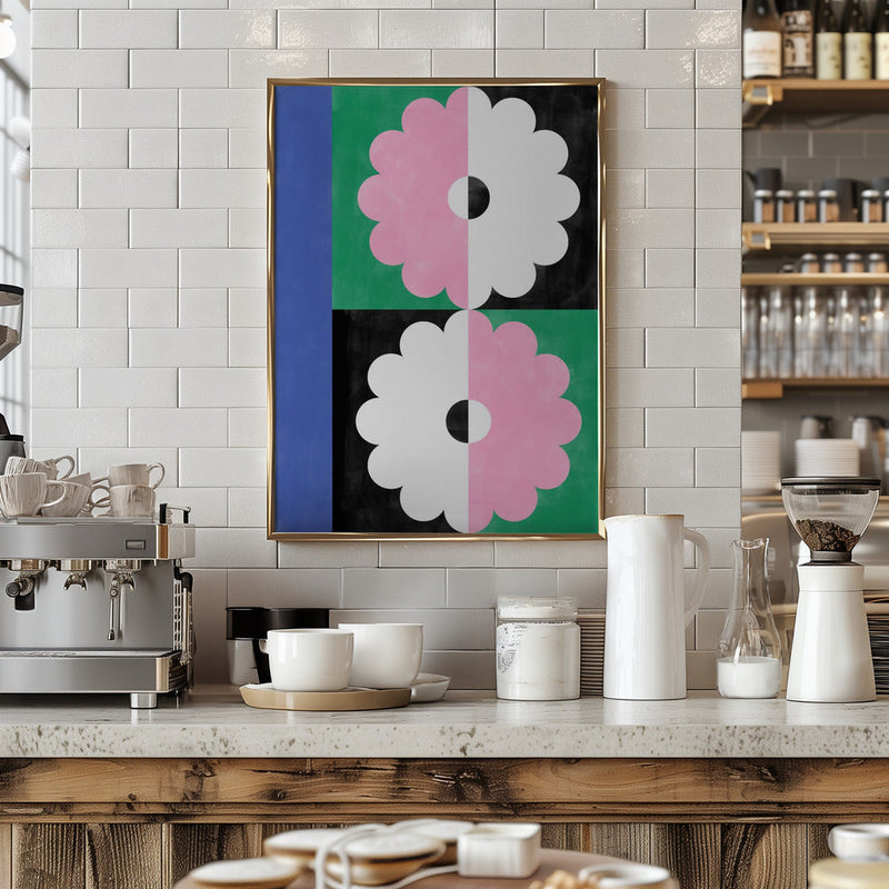 Symmetry Blossoms - Stretched Canvas, Poster or Fine Art Print I Heart Wall Art