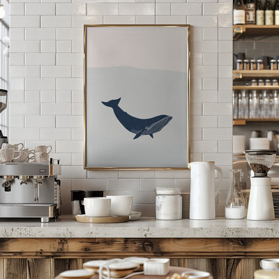 Blue Whale - Stretched Canvas, Poster or Fine Art Print I Heart Wall Art