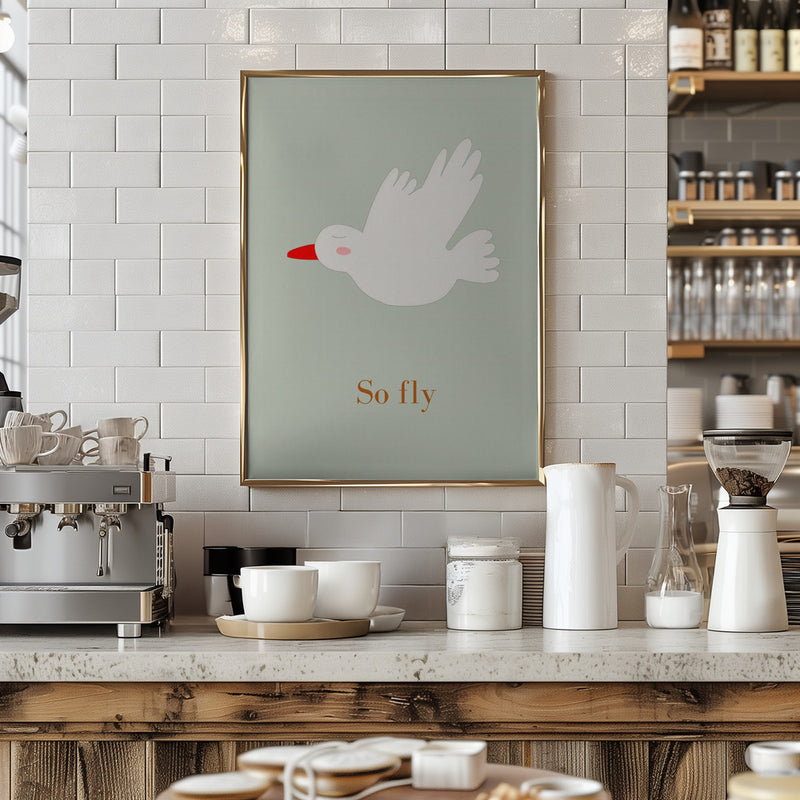 So Fly - Stretched Canvas, Poster or Fine Art Print I Heart Wall Art