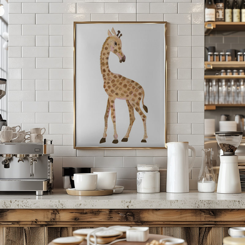 Giraffe - Stretched Canvas, Poster or Fine Art Print I Heart Wall Art