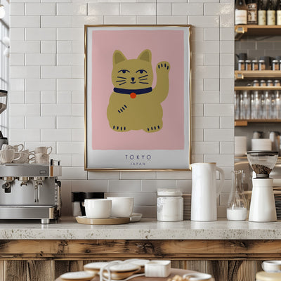 Maneki Neko – Lucky Cat - Stretched Canvas, Poster or Fine Art Print I Heart Wall Art