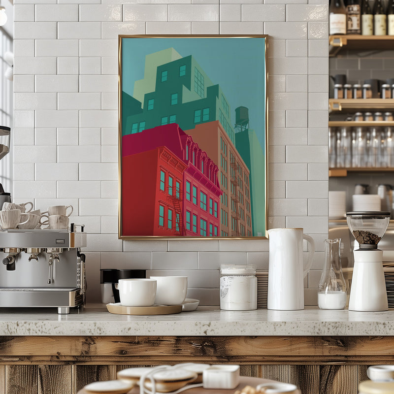 New York Mulberrystreet - Stretched Canvas, Poster or Fine Art Print I Heart Wall Art