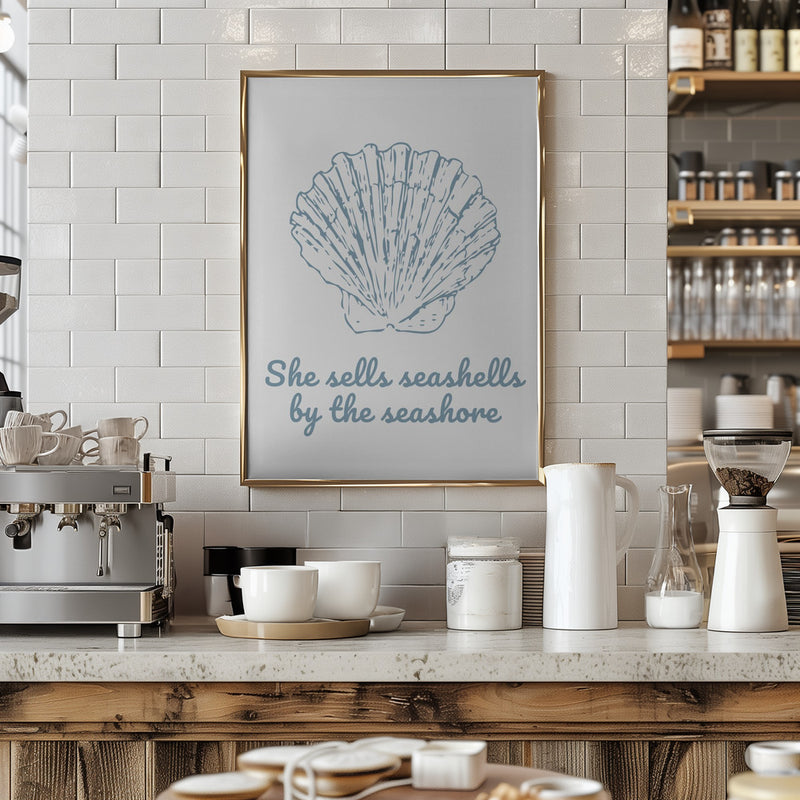 She Sells Seashells - Stretched Canvas, Poster or Fine Art Print I Heart Wall Art