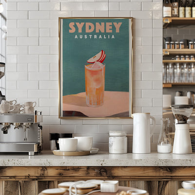 Sydney Australia Cocktail Bar Decor - Stretched Canvas, Poster or Fine Art Print I Heart Wall Art