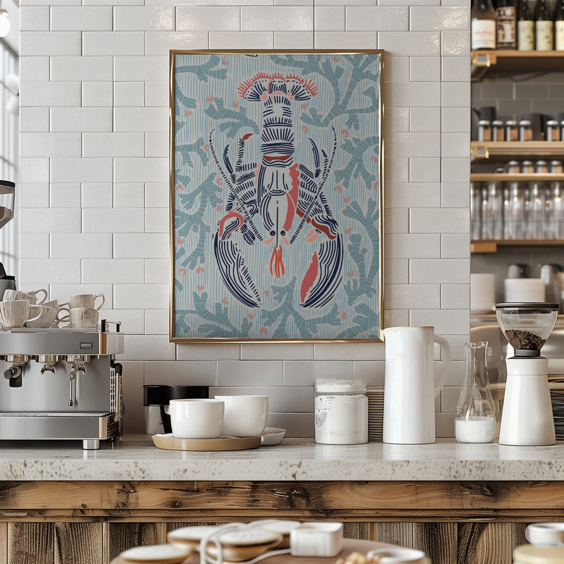 Crustacean Core mint - Stretched Canvas, Poster or Fine Art Print I Heart Wall Art