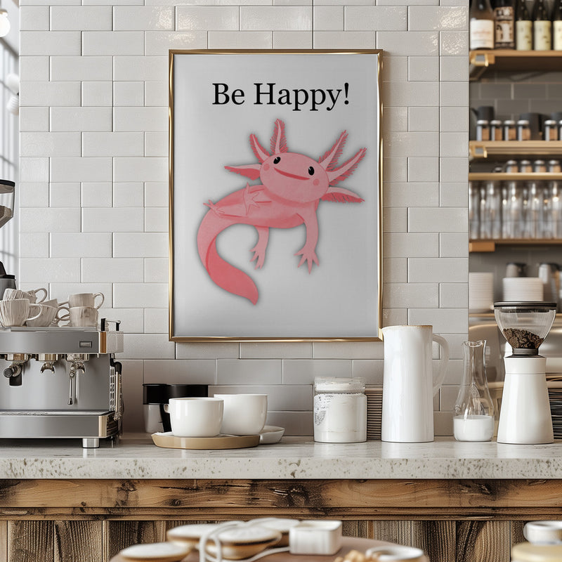 Be Happy! - Stretched Canvas, Poster or Fine Art Print I Heart Wall Art