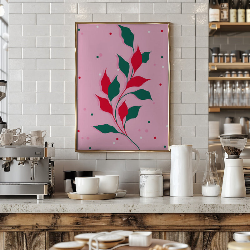 Blossoms in Crimson - Stretched Canvas, Poster or Fine Art Print I Heart Wall Art