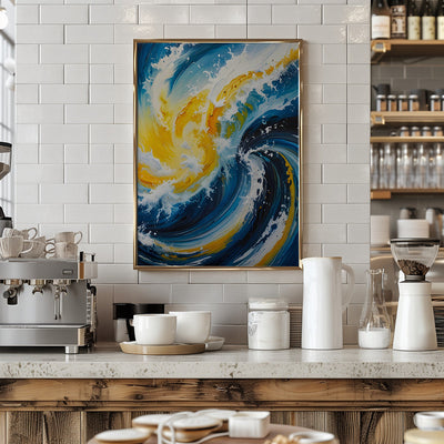 Oceanic Whirlwind - Stretched Canvas, Poster or Fine Art Print I Heart Wall Art