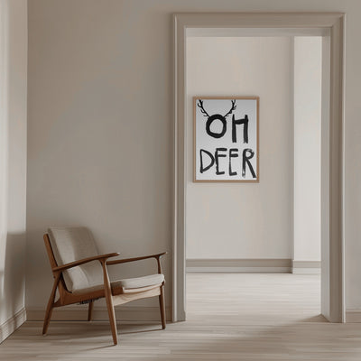 Oh Deer - Stretched Canvas, Poster or Fine Art Print I Heart Wall Art