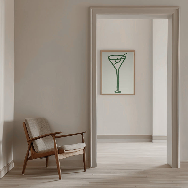 Cocktail Green - Stretched Canvas, Poster or Fine Art Print I Heart Wall Art