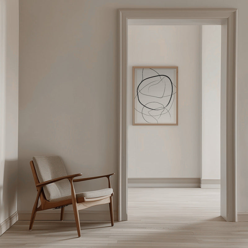 Soft Abstract Lines Art - Stretched Canvas, Poster or Fine Art Print I Heart Wall Art
