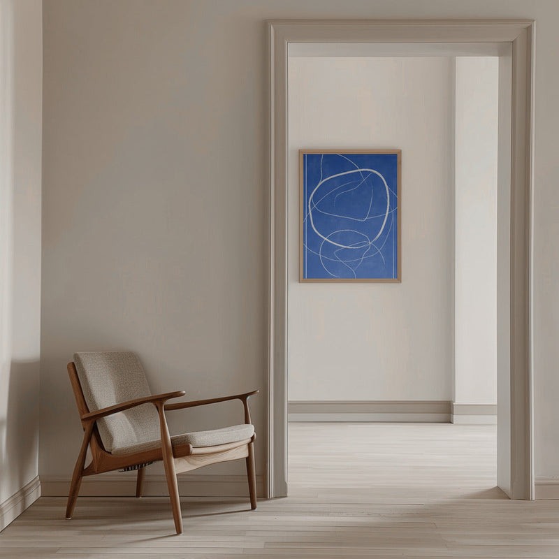 Whirling Azure Paths - Stretched Canvas, Poster or Fine Art Print I Heart Wall Art