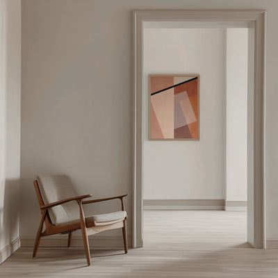 Geometric Shapes And Warm Earth Tones - Stretched Canvas, Poster or Fine Art Print I Heart Wall Art