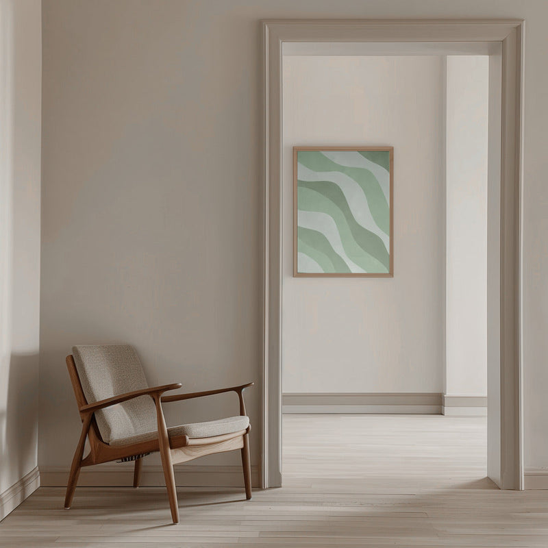 Verdant Waves - Stretched Canvas, Poster or Fine Art Print I Heart Wall Art